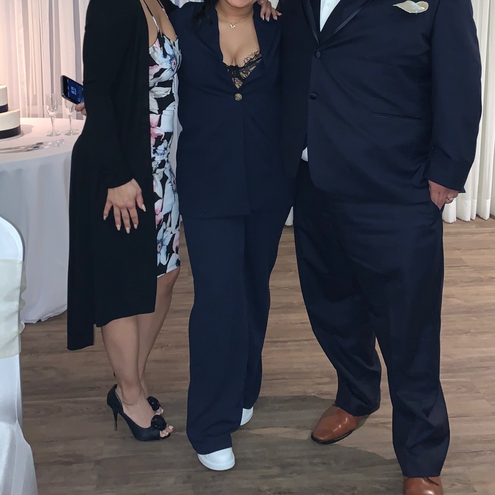 Navy blue suit